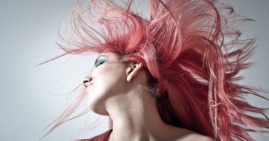 pink hair, hairstyle, woman