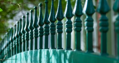 fence, metal, green, ornament