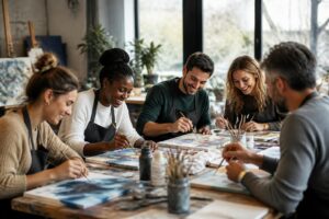 Wenn aus Kollegen ein echtes Team wird: Warum Malworkshops den Zusammenhalt im Unternehmen stärken
